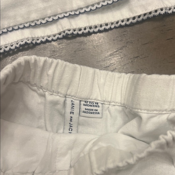 Janie and Jack White Baby Outfit with Blue Accents - Picture 2 of 4